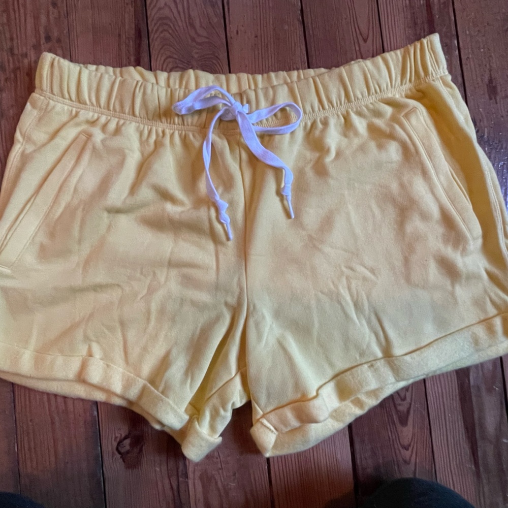 PINK Victoria's Secret Yellow Comfy Shorts